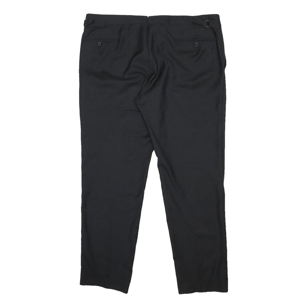 POLO RALPH LAUREN Mens Wool Black Regular Fit Straight Leg Trousers W40 L30