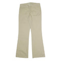 DICKIES Womens Cotton Blend Beige Regular Fit Bootcut Trousers W30 L30 Chino