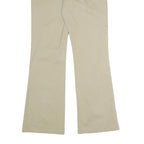 DICKIES Womens Cotton Blend Beige Regular Fit Bootcut Trousers W30 L30 Chino