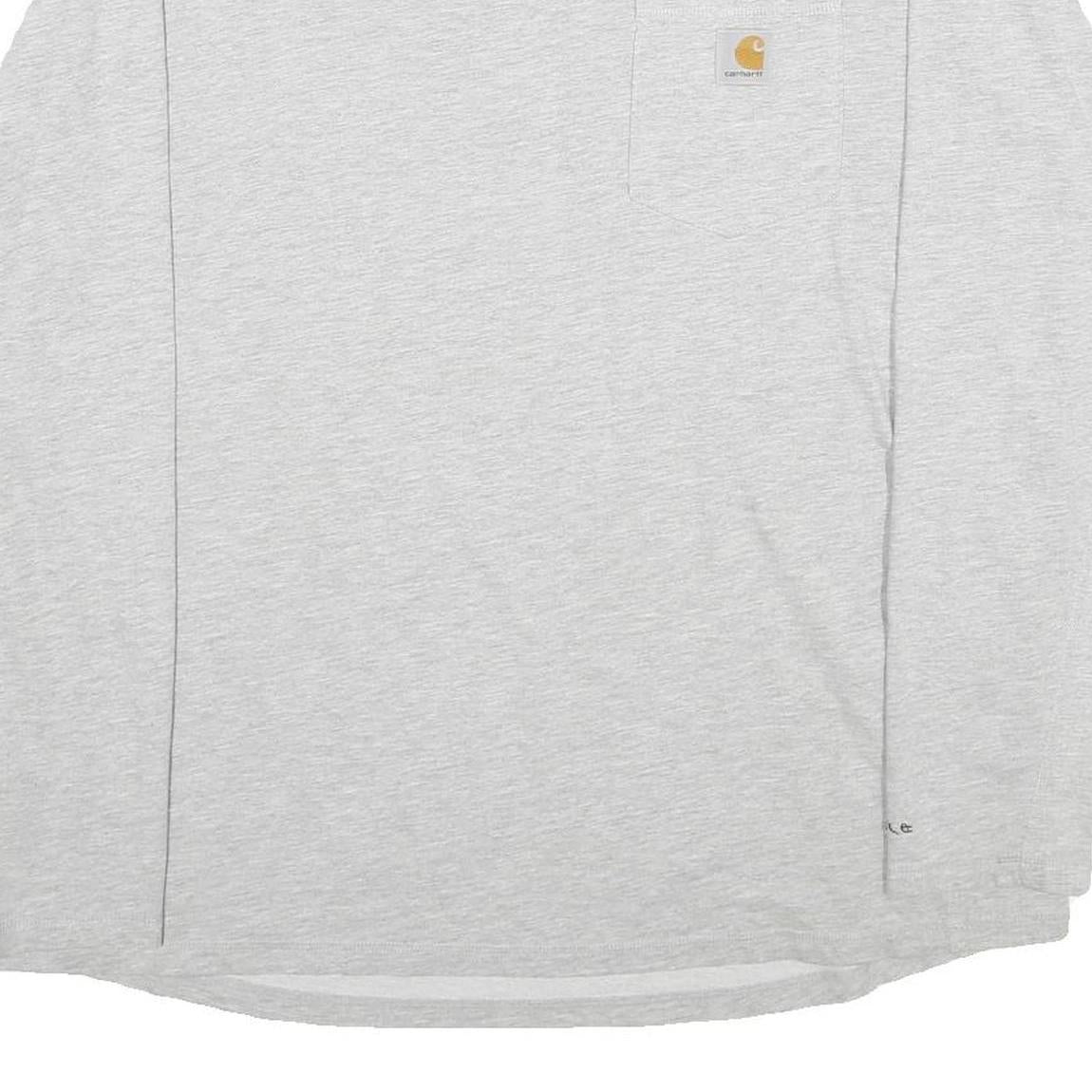 CARHARTT Mens Grey Long Sleeve T-Shirt XL Crew Neck Sunrun Commercial Pocket