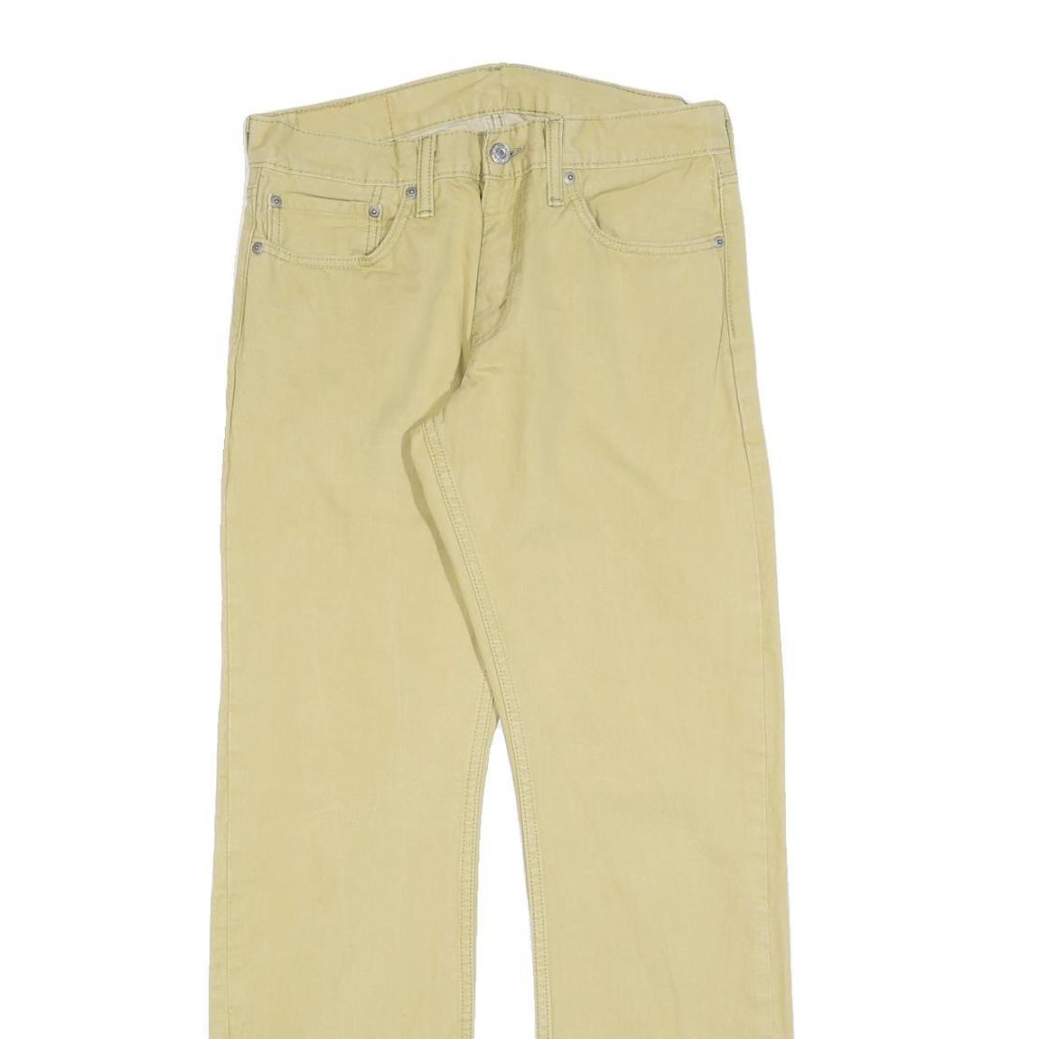 LEVI'S 512 Bootcut Mens Jeans Beige Regular Bootcut Denim Light W32 L32 Casual