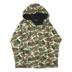 VSKA Mens Green & Brown Camouflage Zip Jacket M Cotton Blend Casual Outdoor
