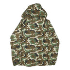 VSKA Mens Green & Brown Camouflage Zip Jacket M Cotton Blend Casual Outdoor