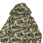 VSKA Mens Green & Brown Camouflage Zip Jacket M Cotton Blend Casual Outdoor