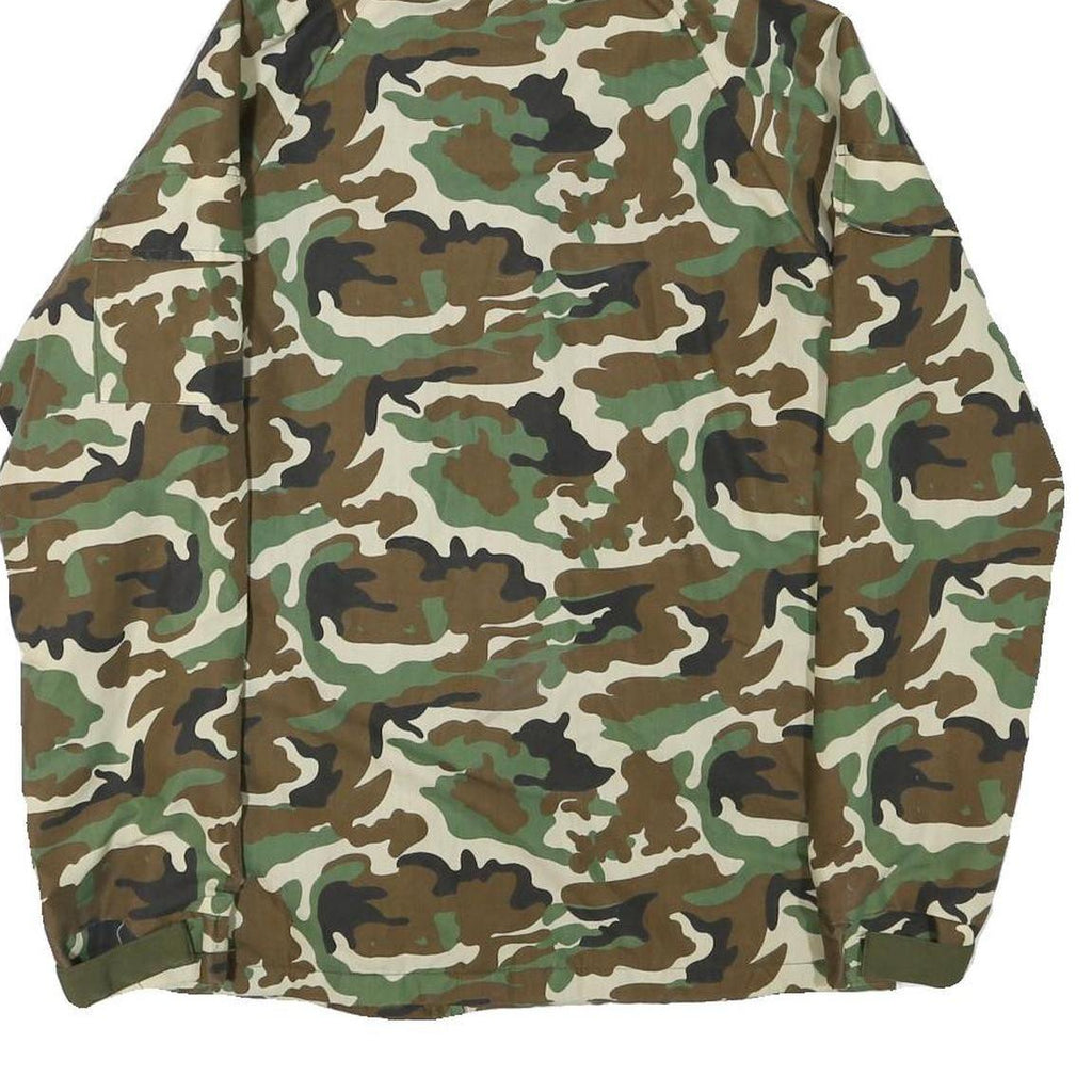 VSKA Mens Green & Brown Camouflage Zip Jacket M Cotton Blend Casual Outdoor