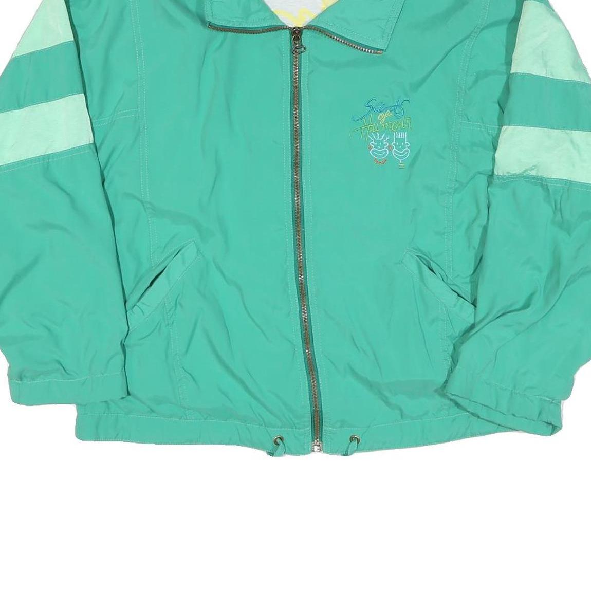 HCC SCENTS OF HUMOUR Womens Green & Mint Zest Zip Jacket Polyester Blend M