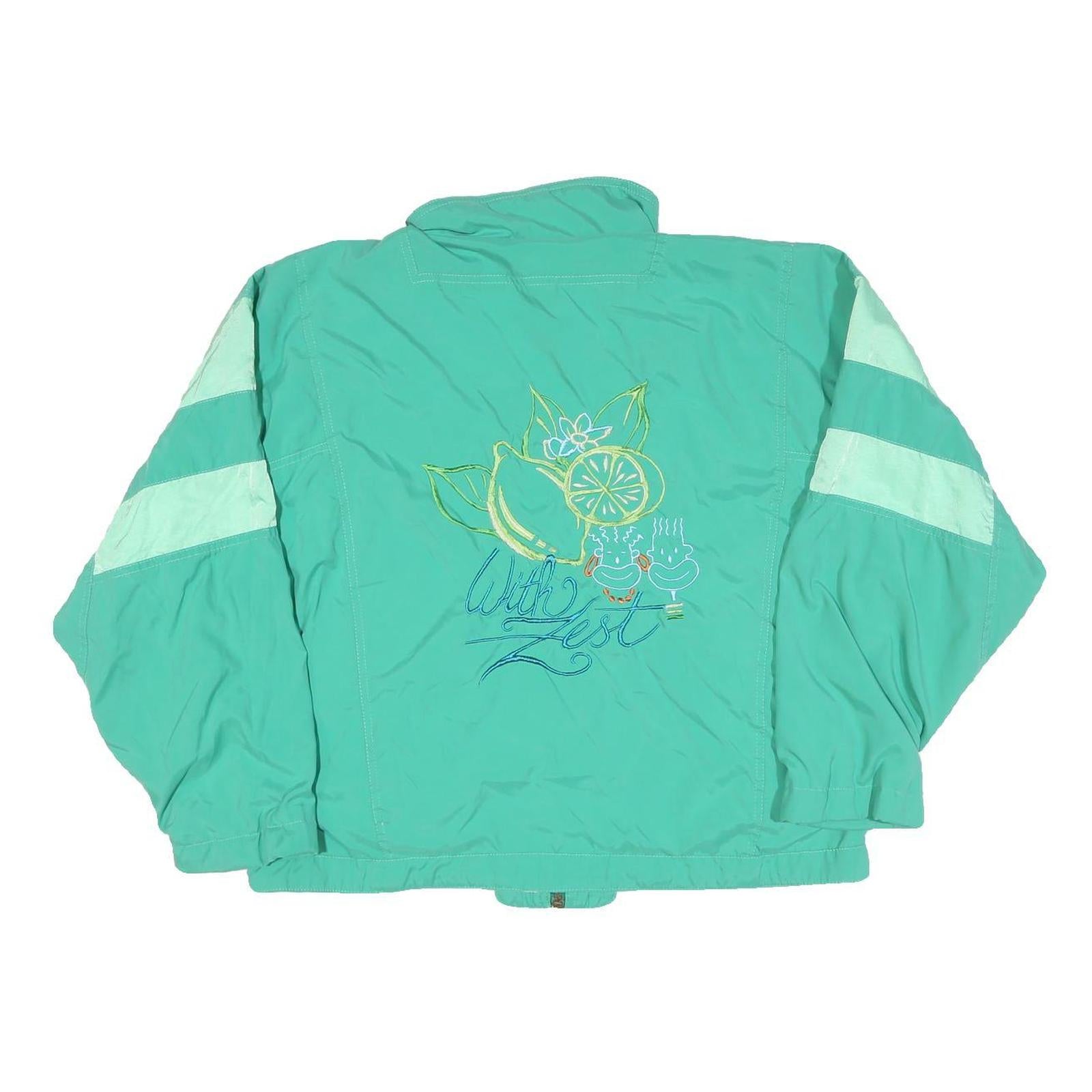 HCC SCENTS OF HUMOUR Womens Green & Mint Zest Zip Jacket Polyester Blend M