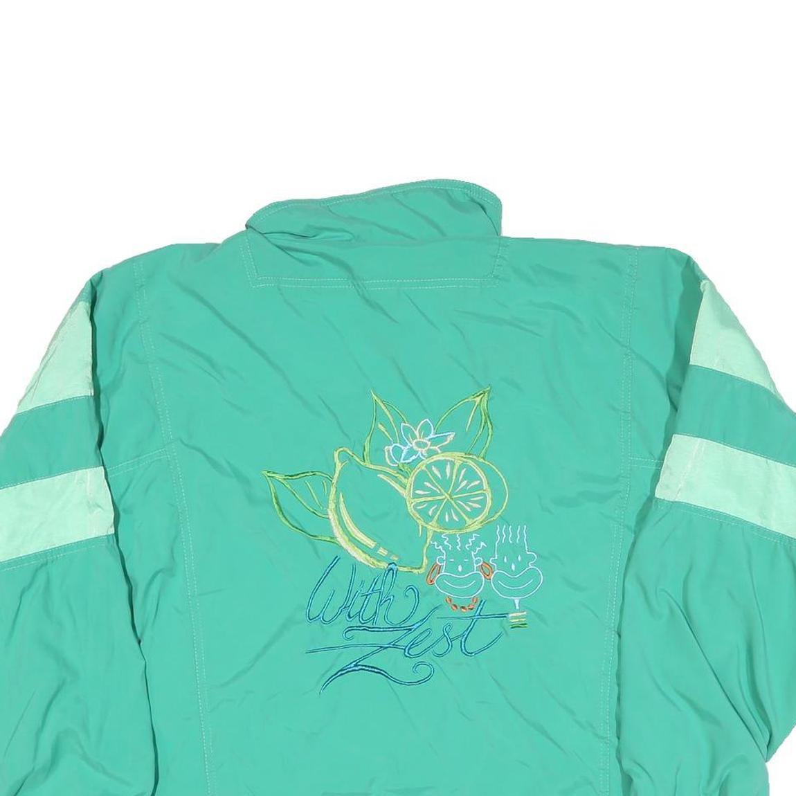 HCC SCENTS OF HUMOUR Womens Green & Mint Zest Zip Jacket Polyester Blend M