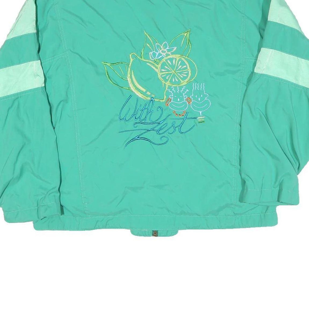 HCC SCENTS OF HUMOUR Womens Green & Mint Zest Zip Jacket Polyester Blend M