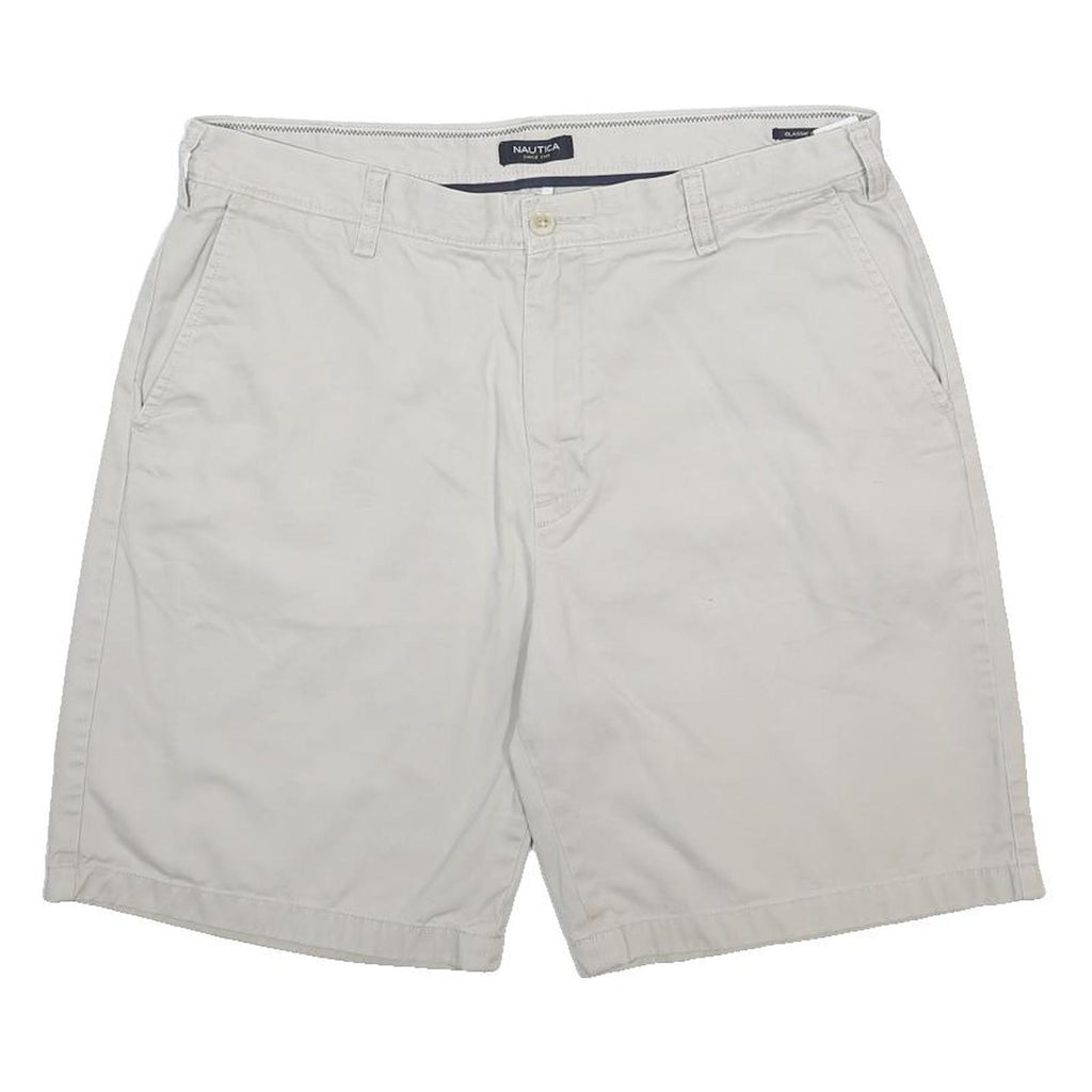 NAUTICA Mens Shorts White Casual L W36 Classic Cotton Lightweight