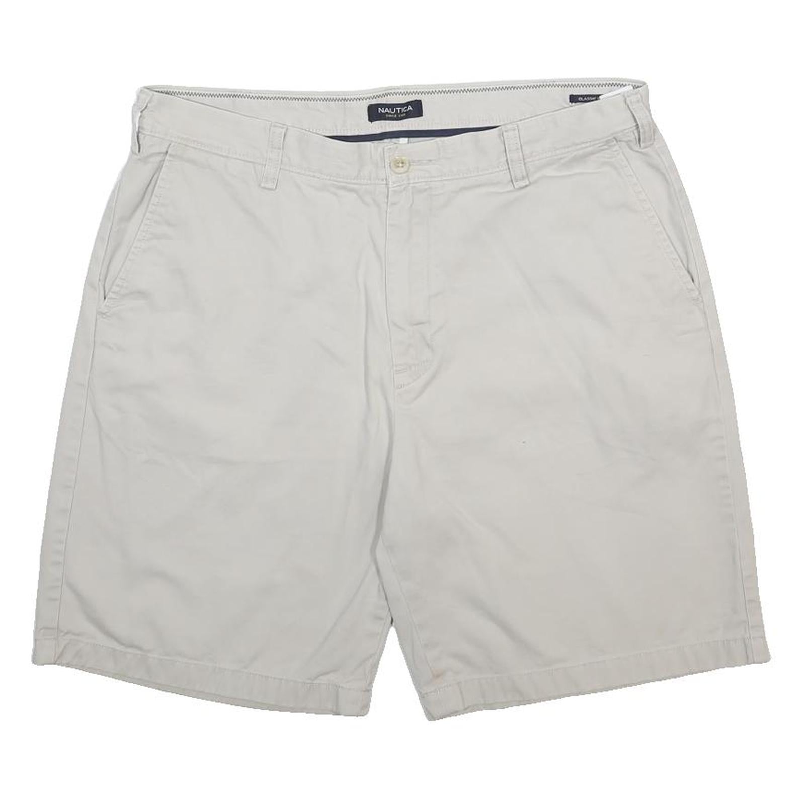 NAUTICA Mens Shorts White Casual L W36 Classic Cotton Lightweight
