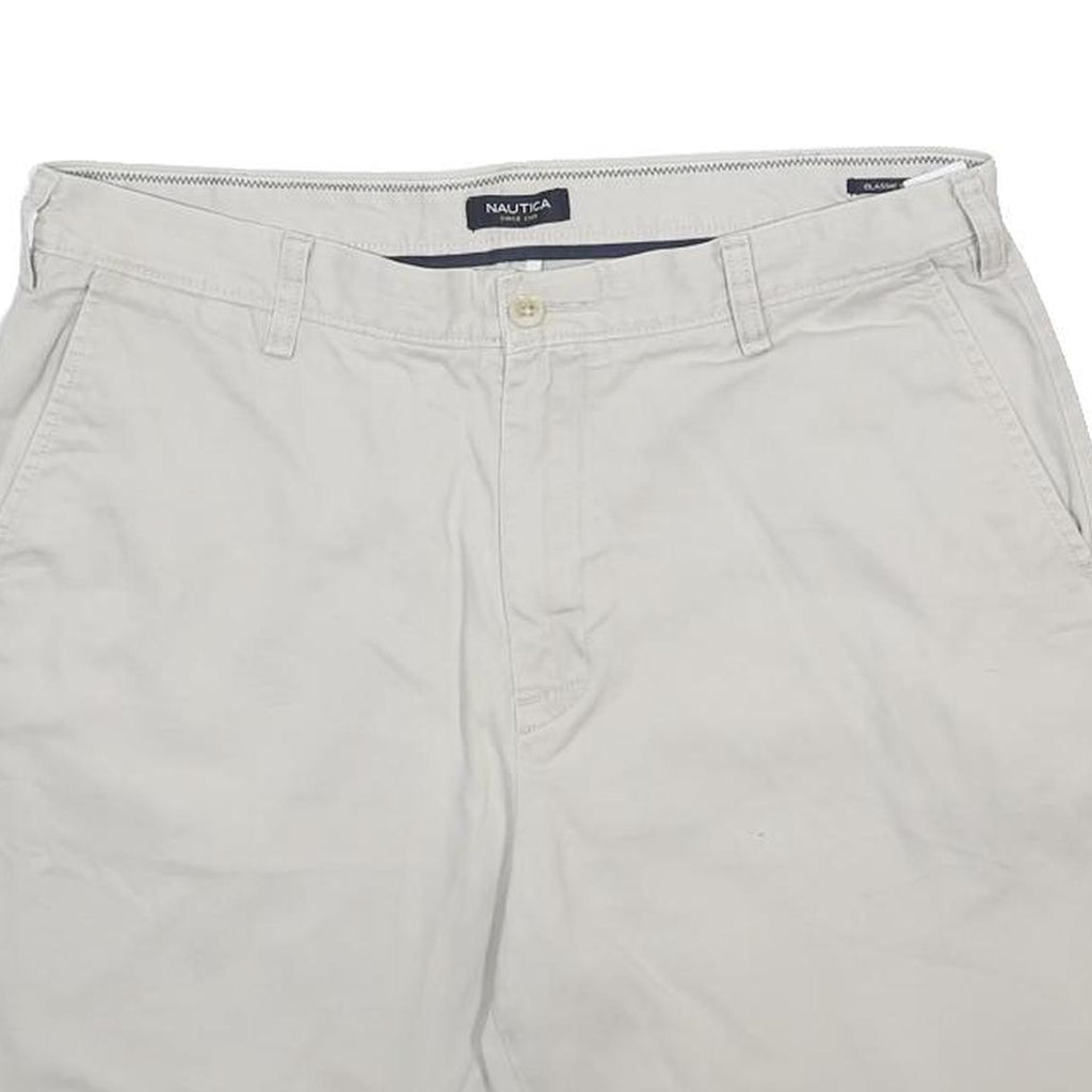 NAUTICA Mens Shorts White Casual L W36 Classic Cotton Lightweight