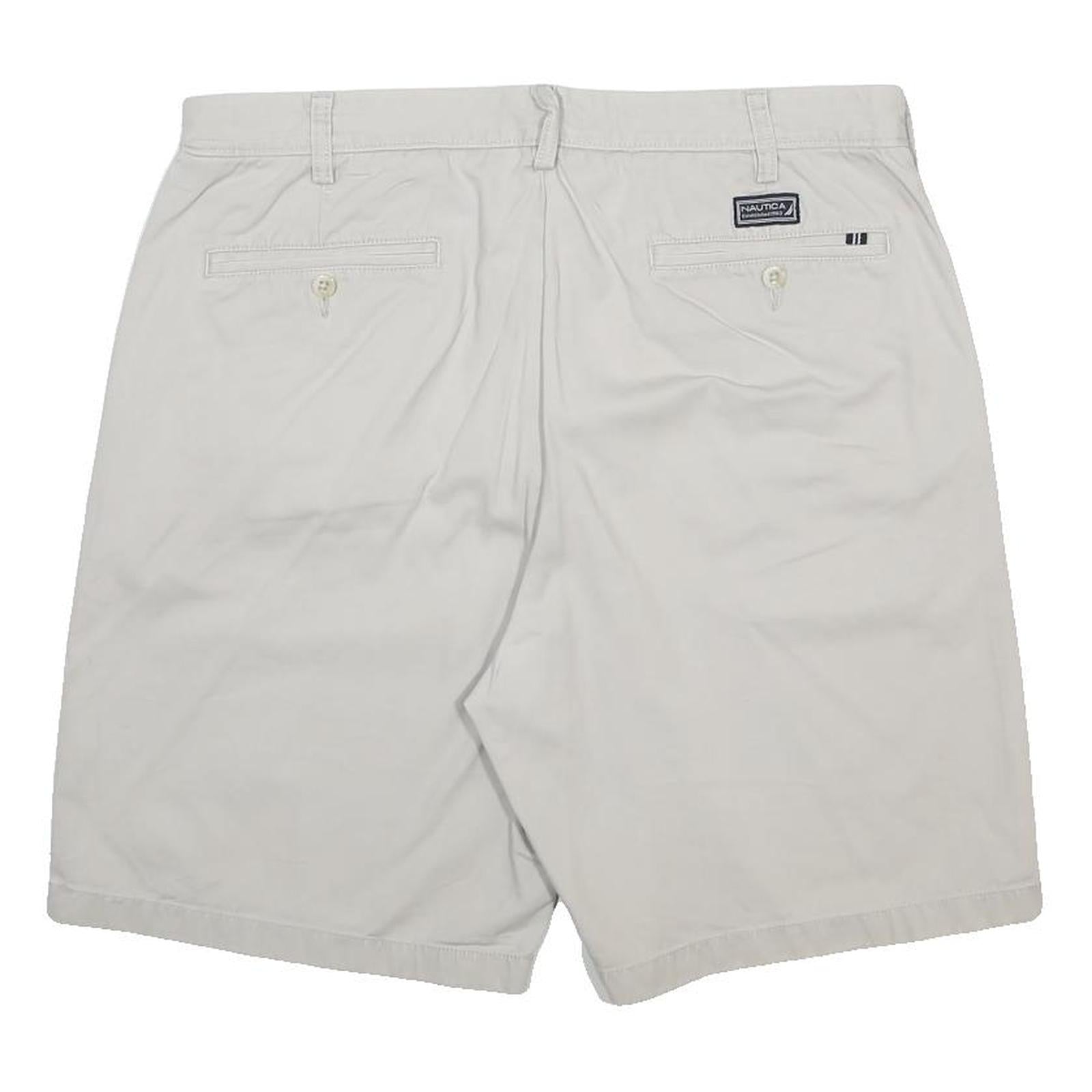 NAUTICA Mens Shorts White Casual L W36 Classic Cotton Lightweight