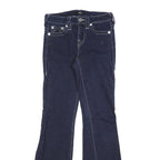TRUE RELIGION Womens Denim Blue Regular Flared Cotton Blend W25 L32 Jeans
