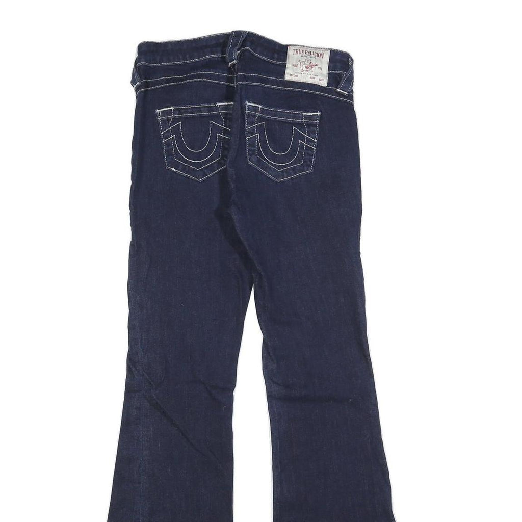 TRUE RELIGION Womens Denim Blue Regular Flared Cotton Blend W25 L32 Jeans