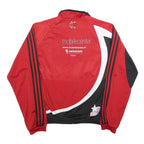 ADIDAS Mens Red & Black Zip Jacket L Polyester Sports Track Athletic