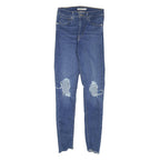 LEVI'S Womens Blue Slim Skinny Denim Medium W27 L29 Ripped Distressed Jeans