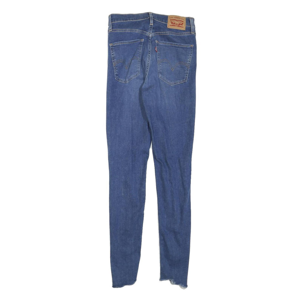 LEVI'S Womens Blue Slim Skinny Denim Medium W27 L29 Ripped Distressed Jeans