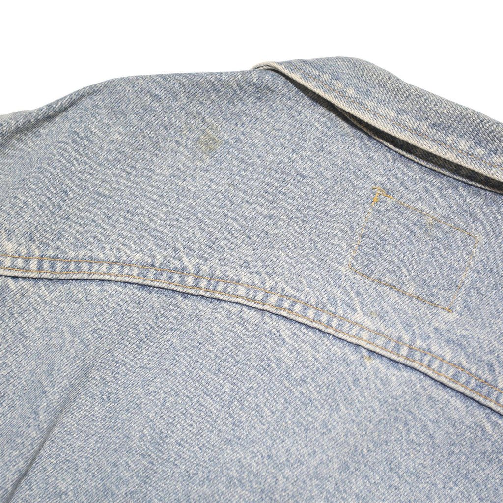 HARD ROCK CAFE Mens Blue Denim Button Jacket M Cotton Blend Embroidered Logo