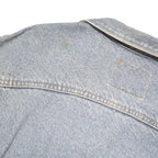 HARD ROCK CAFE Mens Blue Denim Button Jacket M Cotton Blend Embroidered Logo