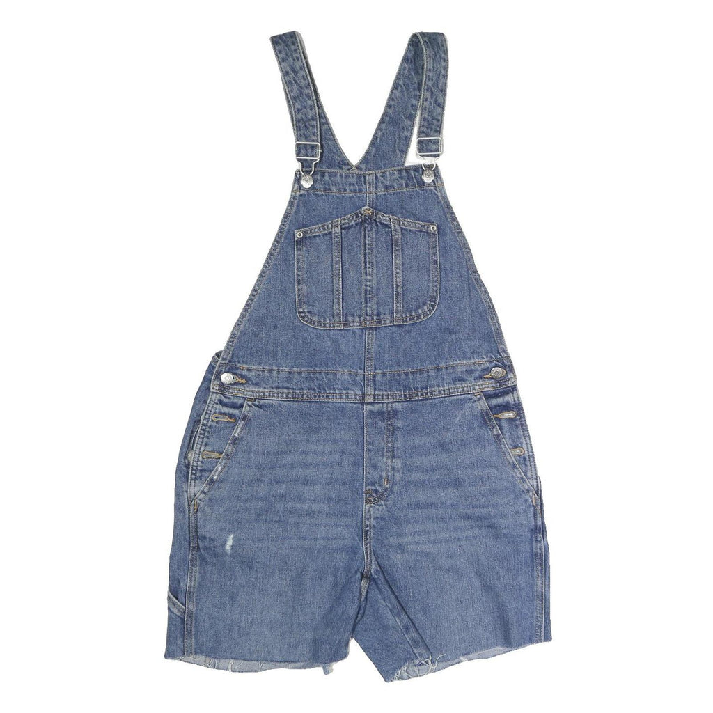 OLD NAVY Womens Blue Cotton Denim Dungarees Loose S W14 L37 Casual Summer