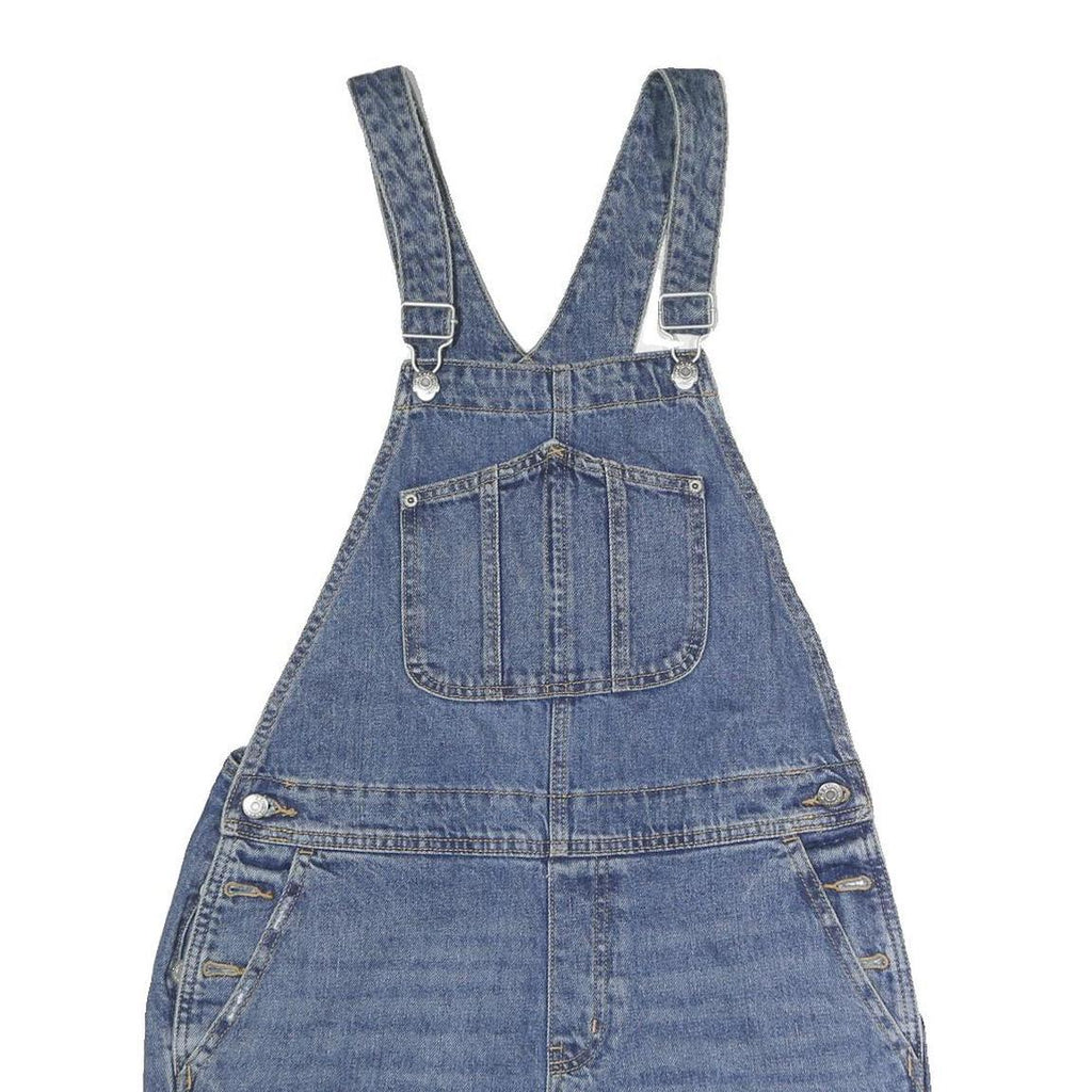 OLD NAVY Womens Blue Cotton Denim Dungarees Loose S W14 L37 Casual Summer