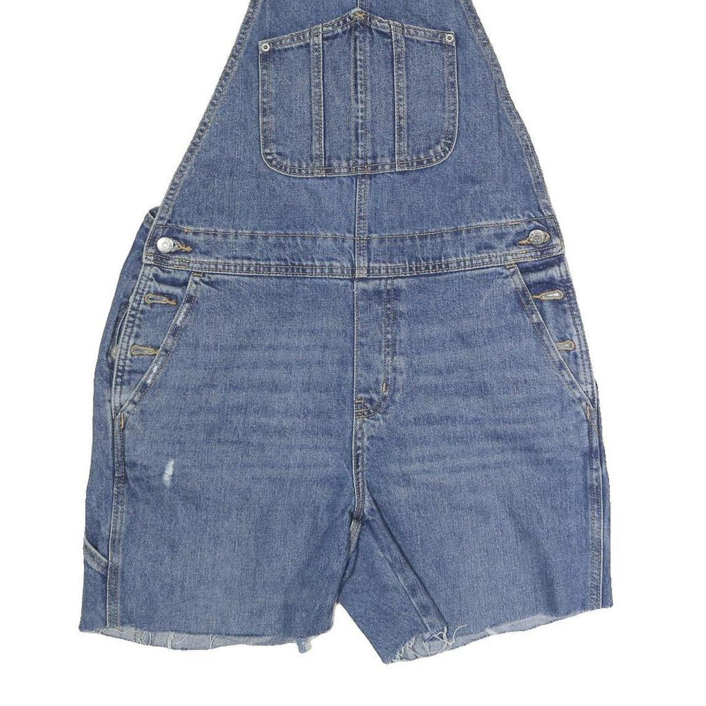 OLD NAVY Womens Blue Cotton Denim Dungarees Loose S W14 L37 Casual Summer