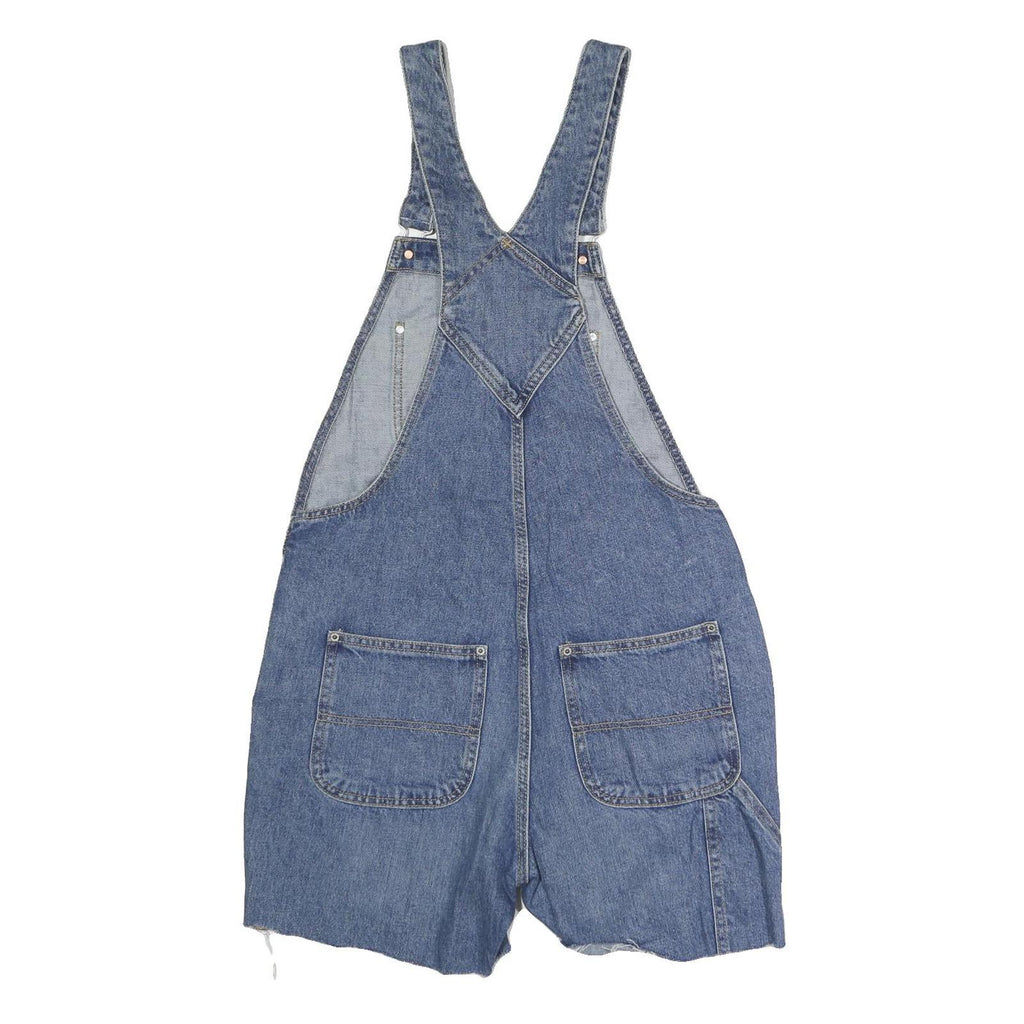 OLD NAVY Womens Blue Cotton Denim Dungarees Loose S W14 L37 Casual Summer