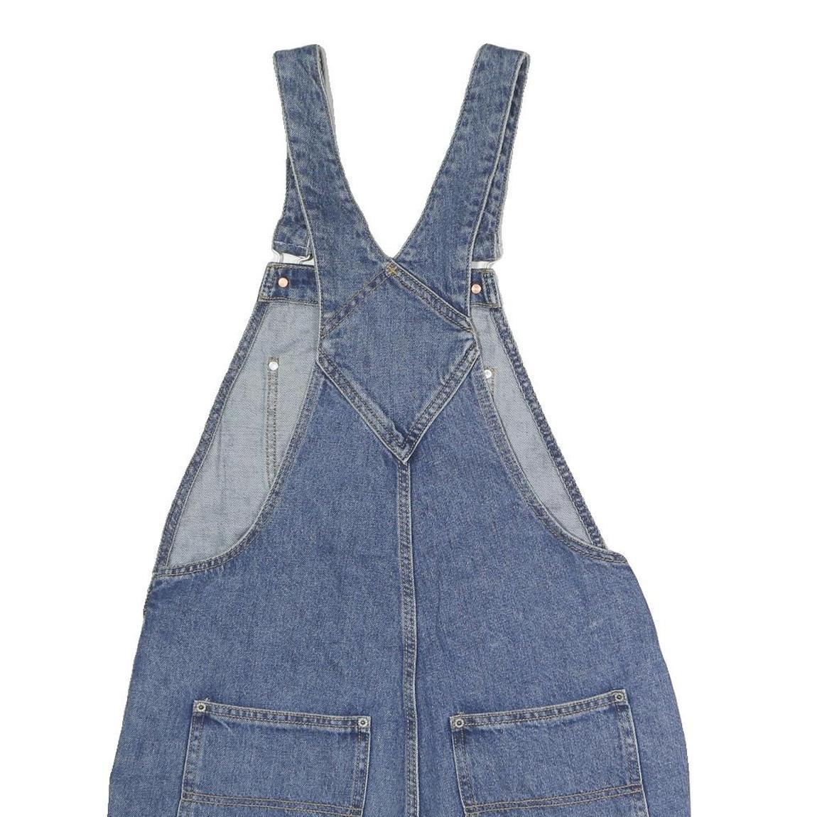 OLD NAVY Womens Blue Cotton Denim Dungarees Loose S W14 L37 Casual Summer