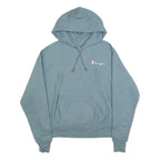 CHAMPION REVERSE WEAVE Mens Blue Pullover Hoodie M Cotton Blend Casual