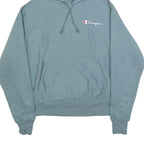 CHAMPION REVERSE WEAVE Mens Blue Pullover Hoodie M Cotton Blend Casual