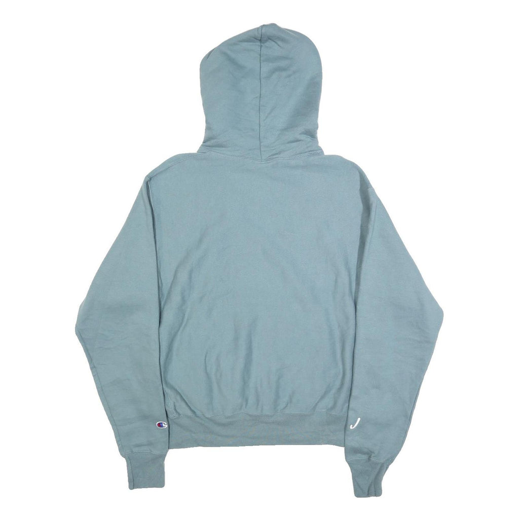 CHAMPION REVERSE WEAVE Mens Blue Pullover Hoodie M Cotton Blend Casual