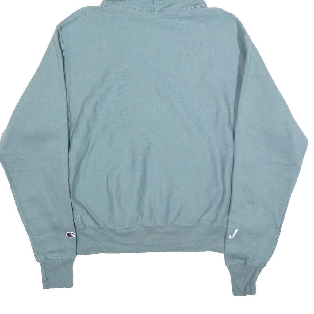 CHAMPION REVERSE WEAVE Mens Blue Pullover Hoodie M Cotton Blend Casual