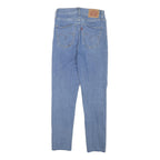LEVI'S Womens Blue Slim Skinny Denim Medium W24 L26 Slim Fit Jeans Zip Closure