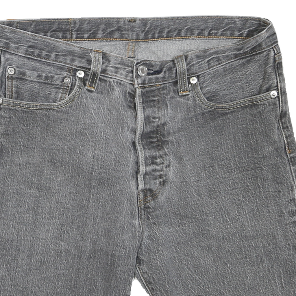 LEVI'S Womens Shorts Grey Denim Casual M W32 Classic Fit Comfortable