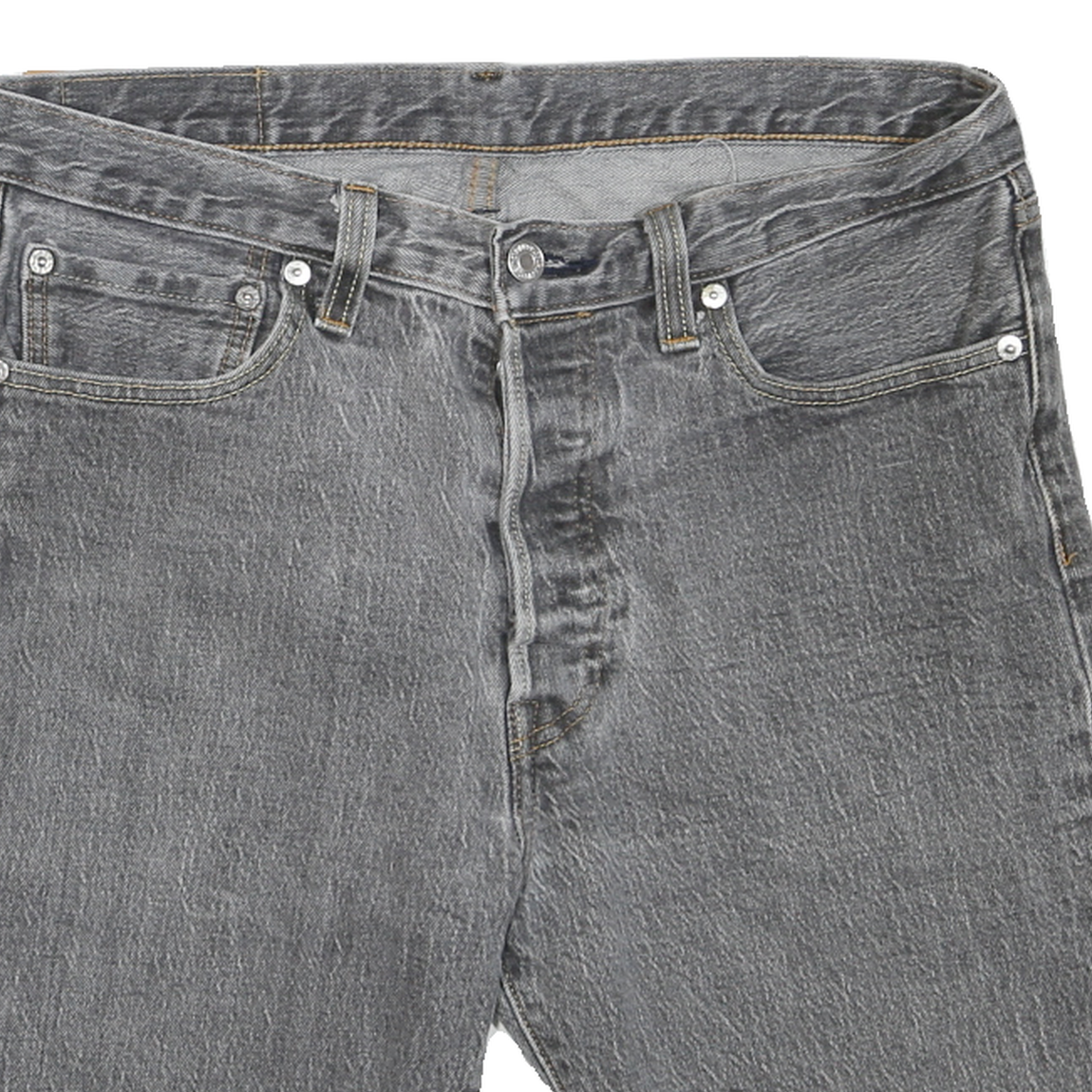 LEVI'S Womens Shorts Grey Denim Casual M W32 Classic Fit Comfortable