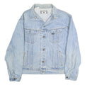 LEE Mens Blue Denim Jacket L Cotton Button Closure Classic Fit Chest Pockets