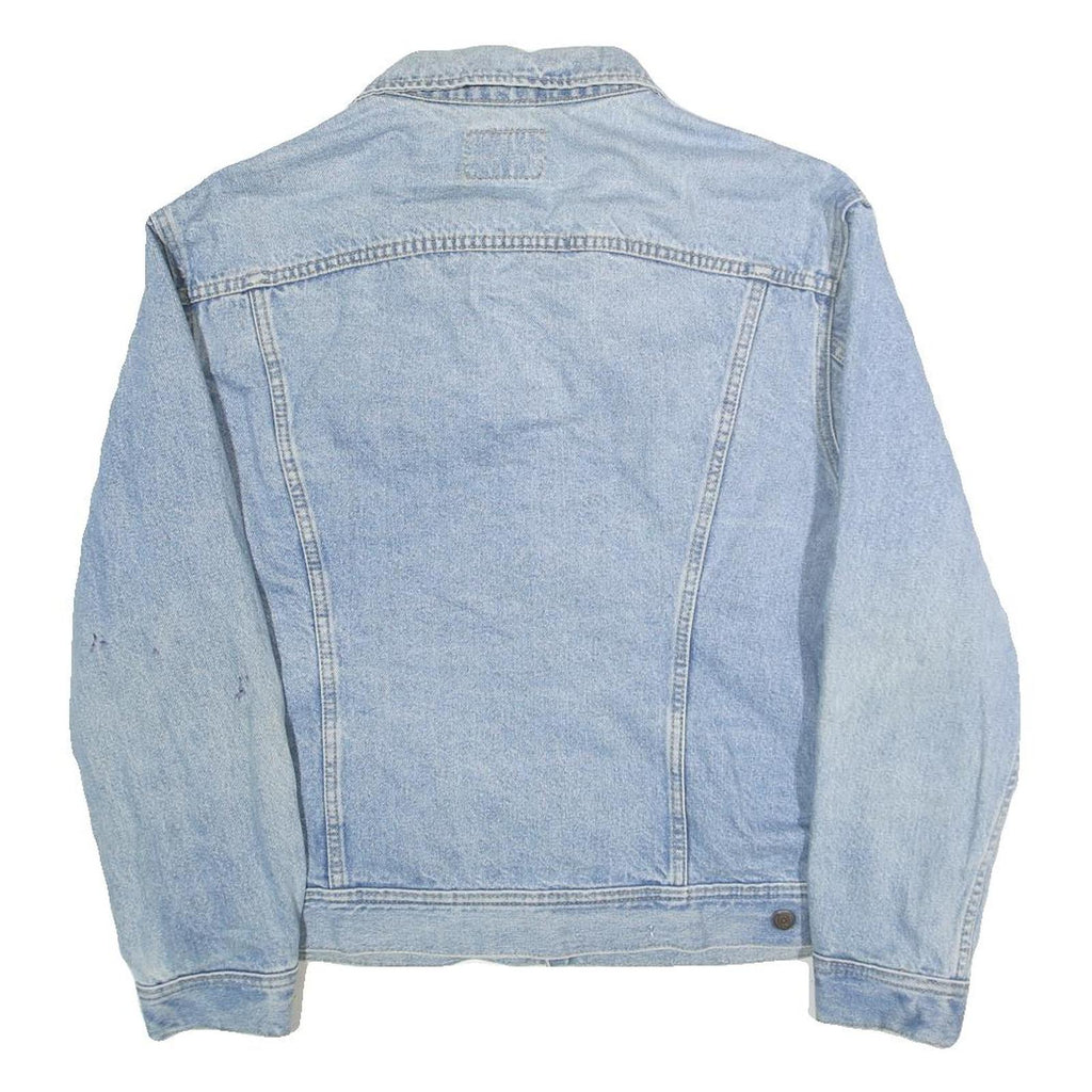 LEE Mens Blue Denim Jacket L Cotton Button Closure Classic Fit Chest Pockets