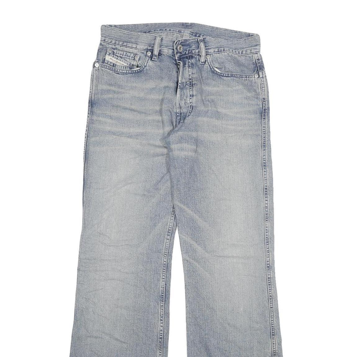 DIESEL Mens Regular Fit Button Closure Blue Denim Jeans W30 L33 Classic Casual