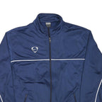 NIKE Mens Blue Track Jacket XL Polyester Blend Plain Sports Casual Zip