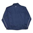 NIKE Mens Blue Track Jacket XL Polyester Blend Plain Sports Casual Zip