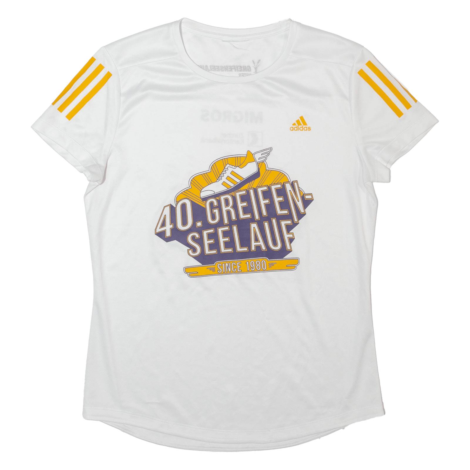 ADIDAS 40. Greifenseelauf Mens T-Shirt White XS