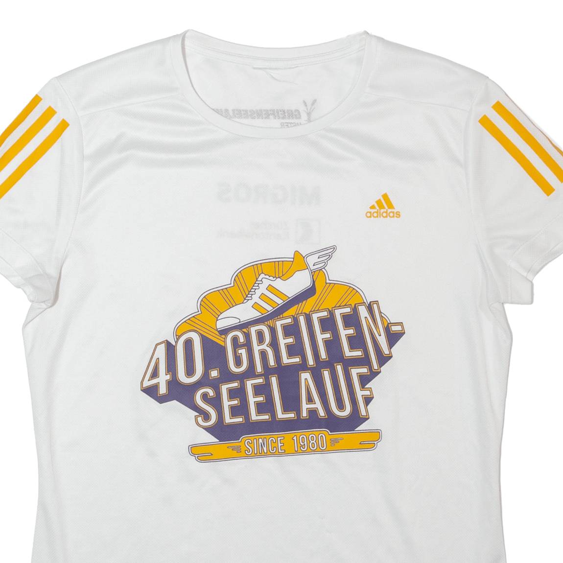 ADIDAS 40. Greifenseelauf Mens T-Shirt White XS