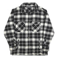 SNIPES Mens Black & White Check Shirt M Polyester Blend Long Sleeve Casual