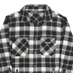 SNIPES Mens Black & White Check Shirt M Polyester Blend Long Sleeve Casual
