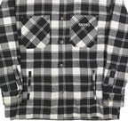 SNIPES Mens Black & White Check Shirt M Polyester Blend Long Sleeve Casual