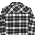 SNIPES Mens Black & White Check Shirt M Polyester Blend Long Sleeve Casual