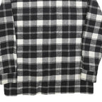 SNIPES Mens Black & White Check Shirt M Polyester Blend Long Sleeve Casual