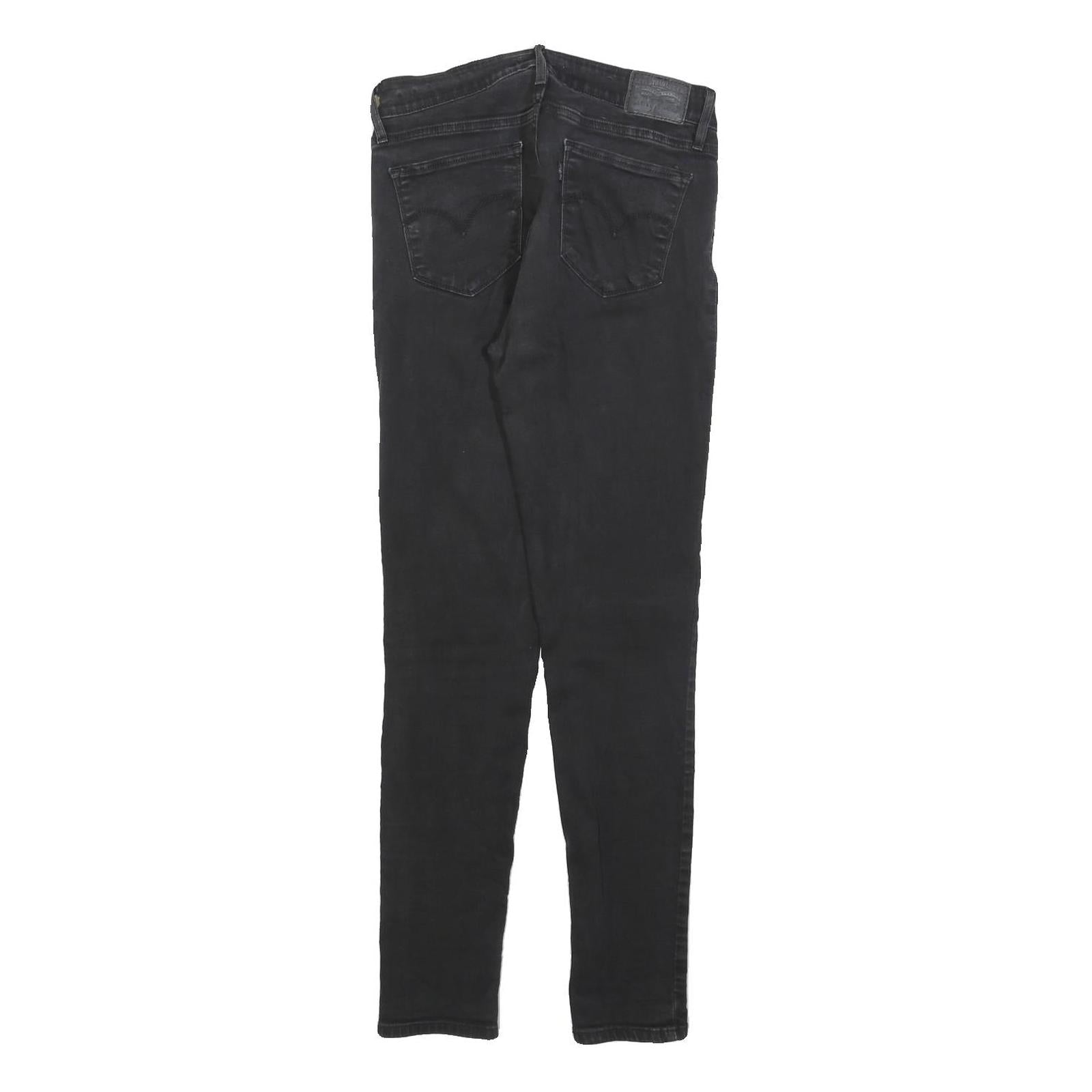 LEVI'S 711 Womens Jeans Black Slim Skinny Denim Medium W29 L30 Stretch Cotton