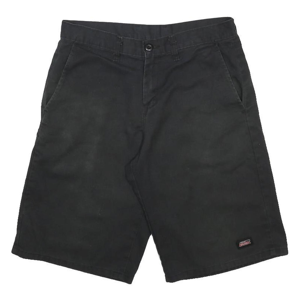 DICKIES Mens Black Casual Cotton Blend Shorts M W30 Durable Classic Fit